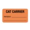 Nevs Label, Cat Carrier 7/8" x 1-5/8" Flr Orange w/Black VW-0018 - alternate 1